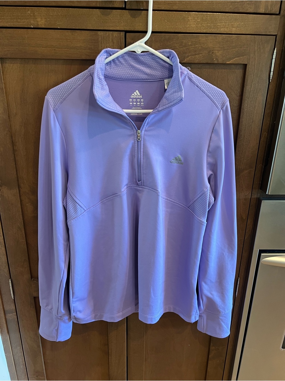 Adidas Lavender Purple Women's Quarter-Zip Athletic Gym Pullover